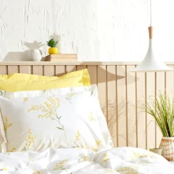 Karaca Bettwäsche-Home Loretta 100% Baumwolle Einzelbett Bettwäsche Set, Gelb