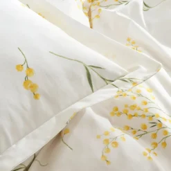 Karaca Bettwäsche-Home Loretta 100% Baumwolle Einzelbett Bettwäsche Set, Gelb