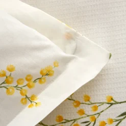 Karaca Tagesdecke Set-Home Loretta 100% Baumwolle Einzelbett-Piké-Set, Gelb Yellow