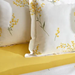 Karaca Tagesdecke Set-Home Loretta 100% Baumwolle Einzelbett-Piké-Set, Gelb Yellow