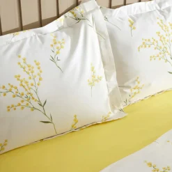 Karaca Bettwäsche-Home Loretta 100% Baumwolle Doppel Bettbezug Set Gelb