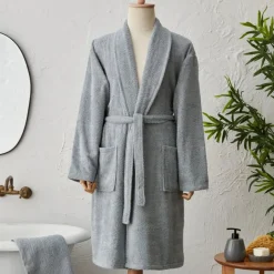 Karaca Bademantel-Home Lottie 0 Pamuk Bornoz Seti L/XL Antrasit Anthratıce01