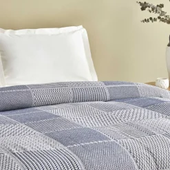 Karaca Tagesdecke Set-Home Luna, Doppelpiqué, Marineblau Lacivert