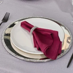 Karaca Serviette & Serviettenhalter-Home Majesty 4er Set Serviettenring Sılver