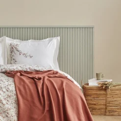 Karaca Bettwäsche-Home Mizu 100% Baumwolle Doppel-Bettwäsche-Set mit Gratis Decke Weıß01