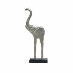 Karaca Deko-Objekte-Home Morrokanischer Elefant Figur Silber 15,5x6,5x39 cm Sılber