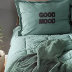 Karaca Kopfkissen & Bettdecken-Home Motto Cotton Comfort Double Oil Grün01