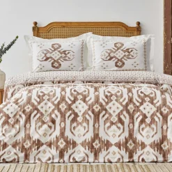 Karaca Bettwäsche-Home Neos Beige 100% Baumwolle Doppel Bettbezug Set Beıge01