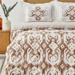 Karaca Bettwäsche-Home Neos Beige 100% Baumwolle Doppel Bettbezug Set Beıge01