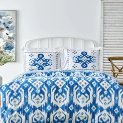 Karaca Bettwäsche-Home Neos Blau 100% Baumwolle Einzelbettdecke Set Blau01