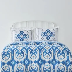 Karaca Bettwäsche-Home Neos Blaues Baumwolle Doppel Bettbezug-Set Blau01