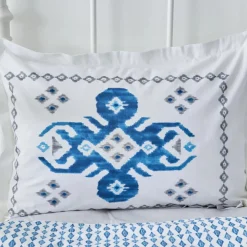 Karaca Bettwäsche-Home Neos Blaues Baumwolle Doppel Bettbezug-Set Blau01