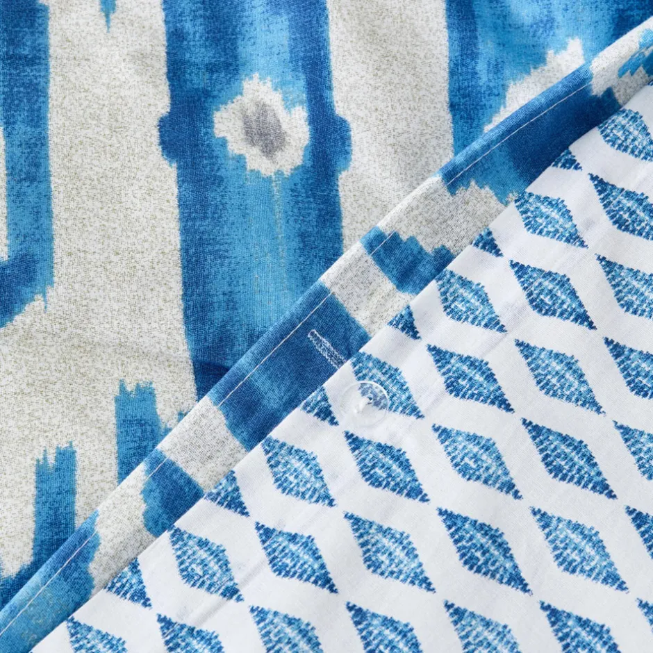 Karaca Bettwäsche-Home Neos Blaues Baumwolle Doppel Bettbezug-Set Blau01