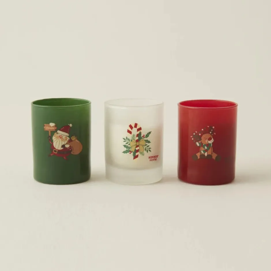 Karaca Kerzen-Home New Year Jahreswechsel Zeremonie 3er Set Duftkerzen Rot02