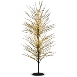 Karaca Deko-Objekte-Home New Year Shimmer Dekorative LED-Weihnachtsbaum Schwarz 180 cm Schwarz01