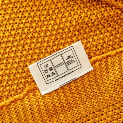 Karaca Decken-Home ocker Strickdecke Öko-Tex zertifiziert Oker