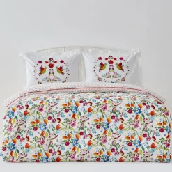 Karaca Bettwäsche-Home Parlin 100% Baumwolle Einzel Bettbezug Set Blau01