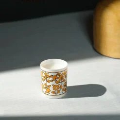 Karaca Kerzen-Home Paye Duftkerze aus weißem Glas Gelb