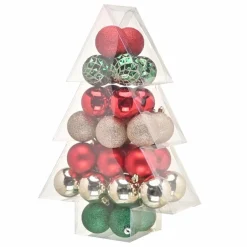 Karaca Deko-Objekte-Home Red Gold 34-teiliges Baumschmuck-Set