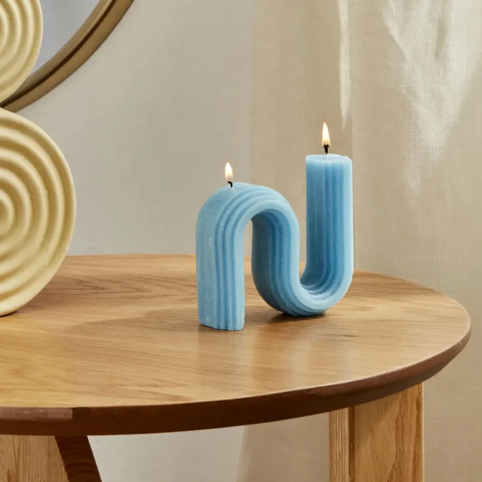 Karaca Kerzen-Home Ringlet Kerze Blau Blau01