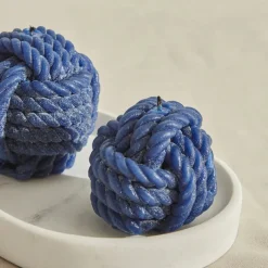 Karaca Kerzen-Home Rope Kerze 6 cm, Marineblau Marıne02