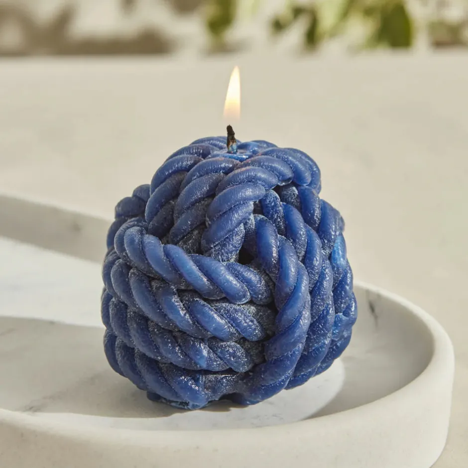 Karaca Kerzen-Home Rope Kerze 5 cm, Marineblau Marıne02