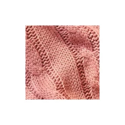 Karaca Decken-Home Kabelgestrickter Pompom Leichter Bettbezug Rose