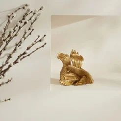 Karaca Deko-Objekte-Home Rumble Fish Figur Gold 15x15 cm