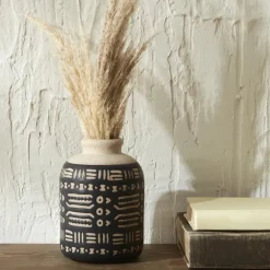 Karaca Vasen-Home Rustic Vase 11,2 x 11,2 x 16 cm Schwarz