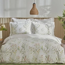 Karaca Bettwäsche-Home Sera 100% Baumwolle Doppelbett Bettwäsche Set Grün Grün01