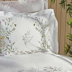 Karaca Bettwäsche-Home Sera 100% Baumwolle Doppelbett Bettwäsche Set Grün Grün01