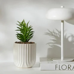 Karaca Vasen-Home Serena Blumentopf Weiß Weıß01