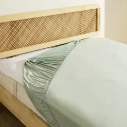 Karaca Bettlaken-Home Spannbettlaken Doppelbett aus 100 % Baumwolljersey Mint