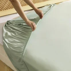 Karaca Bettlaken-Home Spannbettlaken Doppelbett aus 100 % Baumwolljersey Mint