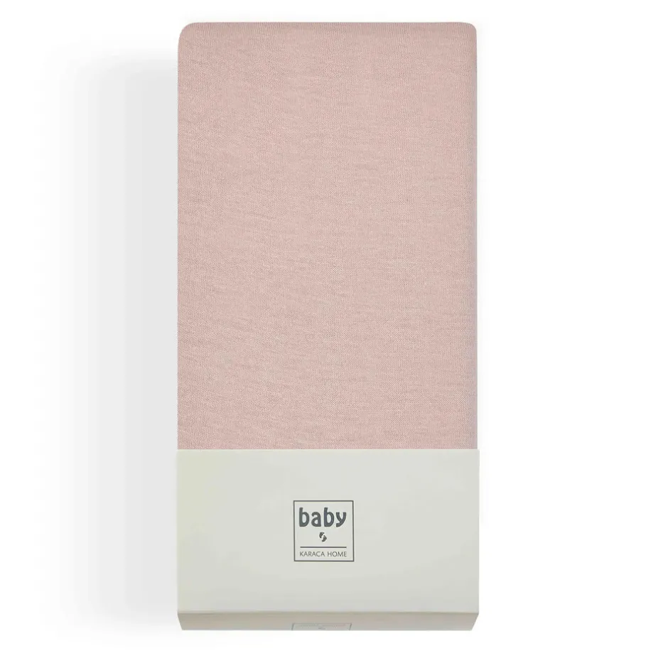 Karaca Bettlaken-Home Spannbettlaken Salmon Pink 70x140 cm + 20 cm Öko-Tex Zertifiziert Somon