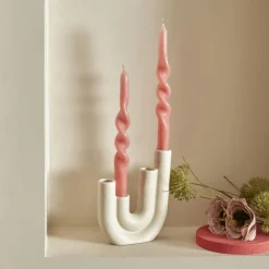 Karaca Kerzen-Home Spiralkerze rosa 2 teile Rosa01