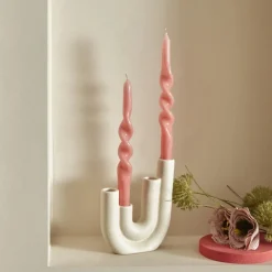 Karaca Kerzen-Home Spiralkerze rosa 2 teile Rosa01