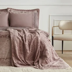 Karaca Hochzeitspakete-Home Valeria Queen 8-teiliges Geschenkset für Paare Altrosa Staubıge Rose