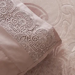 Karaca Hochzeitspakete-Home Valeria Queen 8-teiliges Geschenkset für Paare Altrosa Staubıge Rose