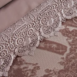 Karaca Hochzeitspakete-Home Valeria Queen 8-teiliges Geschenkset für Paare Altrosa Staubıge Rose