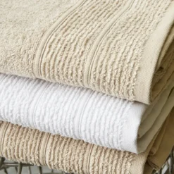 Karaca Handtücher-Home Vinos 4-teiliges Gesicht/Badehandtuch Hamam Set Beige Beıge01
