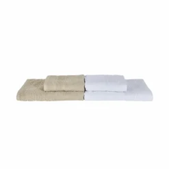 Karaca Handtücher-Home Vinos 4-teiliges Gesicht/Badehandtuch Hamam Set Beige Beıge01