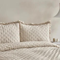 Karaca Bettüberwürfe Set-Home Viona Doppelbett-Bettüberwurf-Set Beige Beıge01