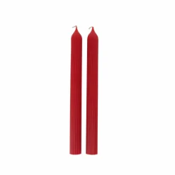 Karaca Kerzen-Home Wave Rote Kerze 2 Teile Rot02
