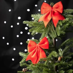 Karaca Deko-Objekte-Home Weihnachten Baum Band, Rot, 12x13 cm Rot02