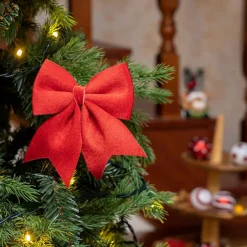 Karaca Deko-Objekte-Home Weihnachten Baum Band, Rot, 12x13 cm Rot02