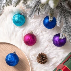 Karaca Deko-Objekte-Home Weihnachten Bunte Baumschmuck Set, 12 Teilig, 6 cm Multıfarben