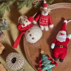 Karaca Deko-Objekte-Home Weihnachtsmann Baumschmuck, 20 cm Rot02