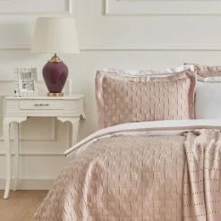 Karaca Hochzeitspakete-Home White Collection Braut Carina 80 Fäden 100% Baumwolle 8-teiliges Hochzeitsset Puder