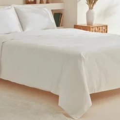 Karaca Bettwäsche-Home White Collection Lavin 100% Baumwolle Doppelbett Bettwäsche Set Weiß Beyaz
